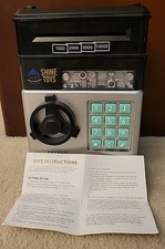 Piggy Bank Cash Coin ATM Electronic Safe Money Storage Saver Tested Works