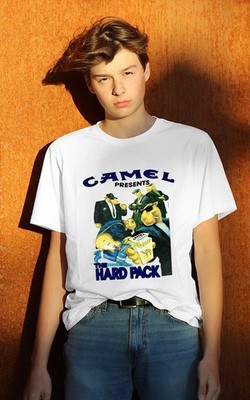 VTG 90's Joe Camel Cigarettes The Hard Pack T-Shirt Mens 1991 Made in USA FAN FA