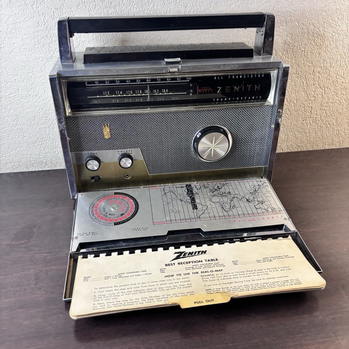 大正　昭和時代　電気 Vintage Zenith Royal 1000 Transoceanic All Transistor Radio