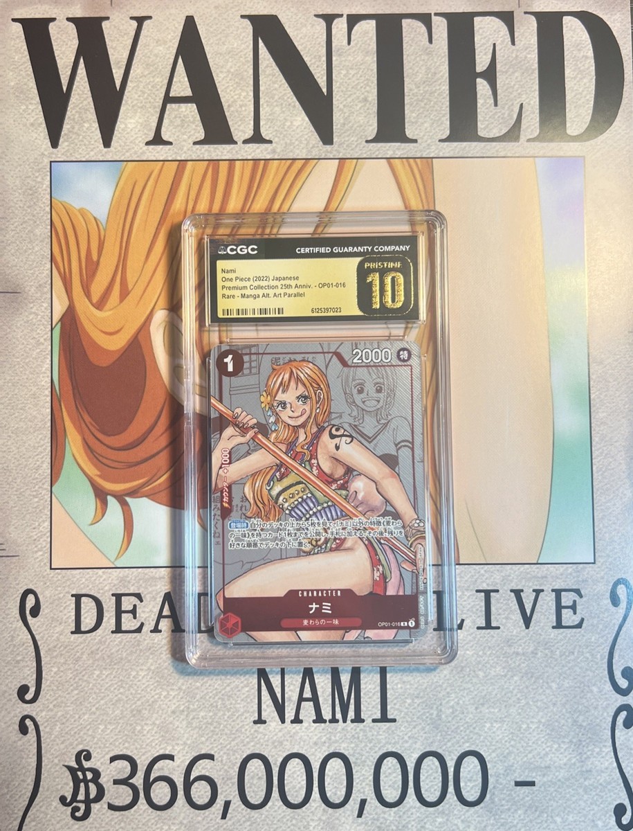 CGC 10 PRISTINE Nami Parallel OP01-016 R 25th Edition ONE PIECE