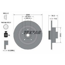 2x Bremsscheibe 26226304 hinten für Renault Talisman LP KP