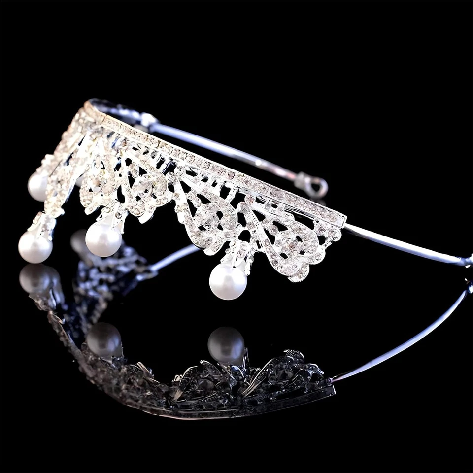 Diadema Da Principessa, Diadema Diadema Da Sposa, Diadema Da Sposa Corona Nuzial - Immagine 3 di 4