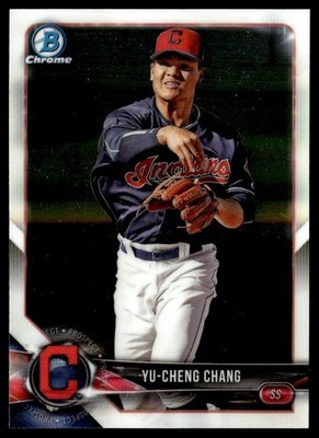 2018 Bowman Chrome Prospects Yu-Cheng Chang Cleveland Indians #BCP128