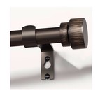 Lootkell Antique Brown Iron Wall Mount Curtain Rod 120 in, 1 in Diameter — photo 1