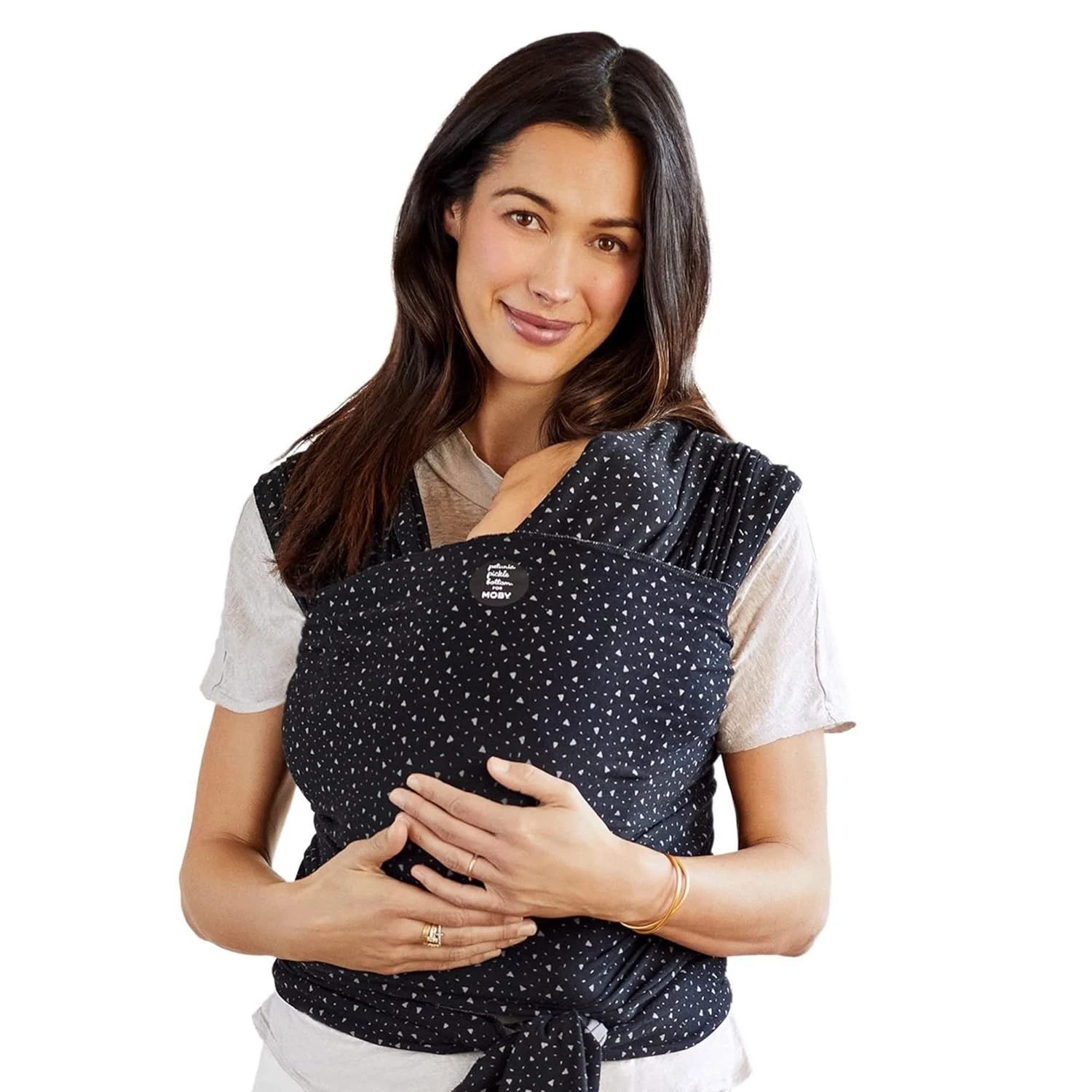 Moby Baby Wrap Carrier Classic Newborns To Toddlers Terrazzo Black Lightweight