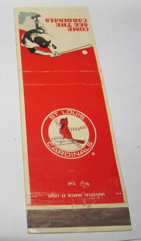 Matches Matchbook Cover St. Louis Cardinals 1970 Home Schedule MLB Baseball