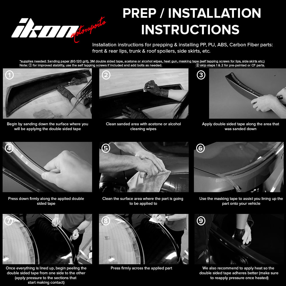 Fits 03-05 Honda Accord Sedan Mugen Style Front Bumper Lip Spoiler Unpainted PU