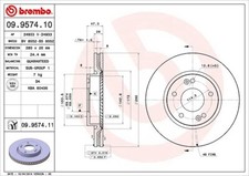 2x BREMBO Bremsscheibe Vorderachse u.a. für HYUNDAI, KIA