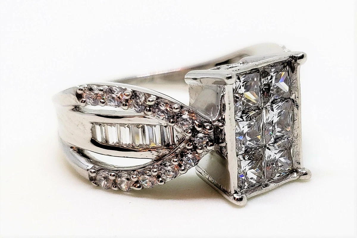 Sj 925 deals diamond ring