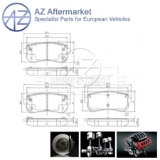 Fits Kia Sportage 2015- Hyundai Tucson 2015- Kona 2017- AZ Rear Brake Pads Set