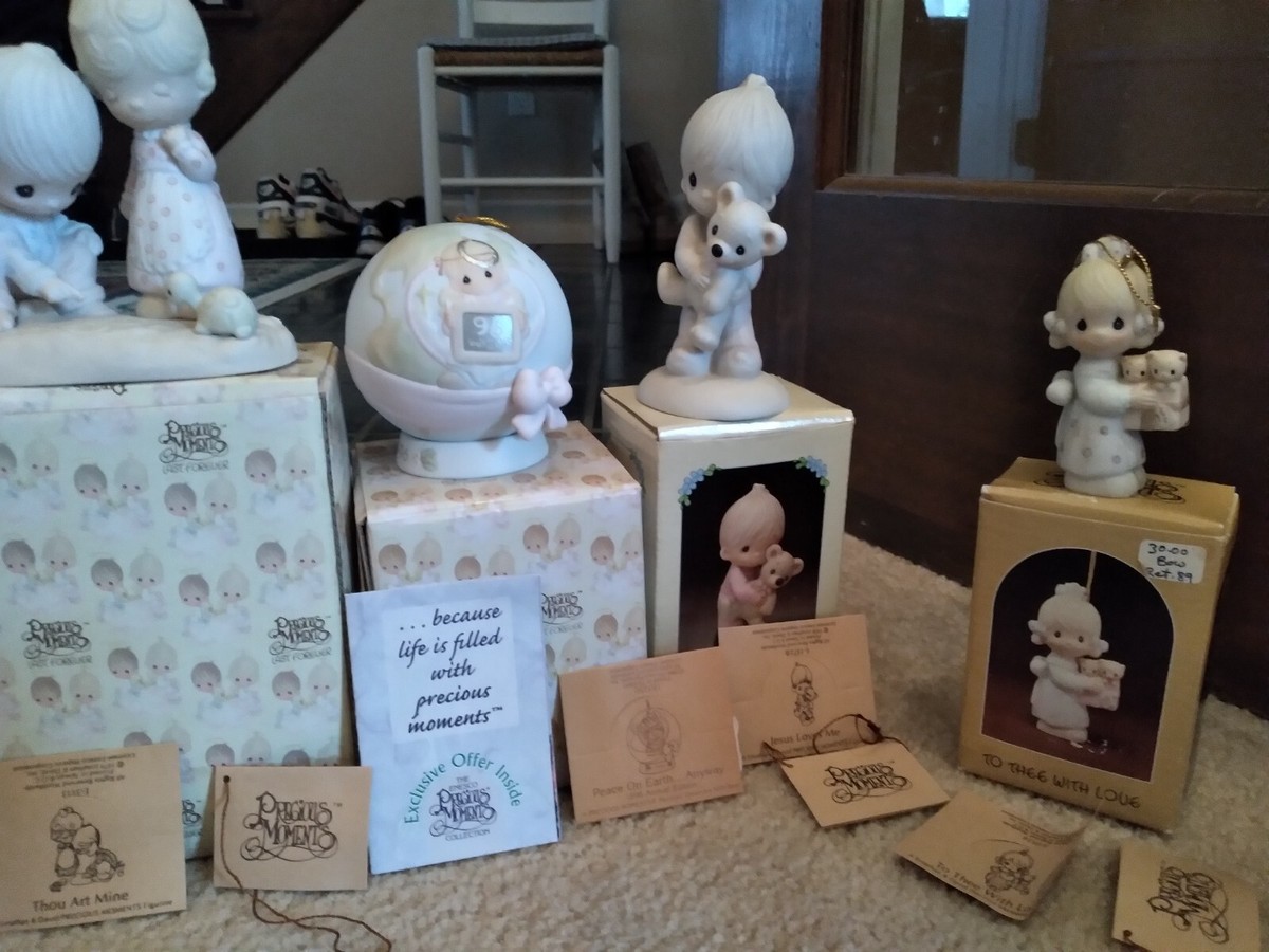 Vintage Lot 9 Precious Moments Figurines Boxed 1978 - 1997 EC #1