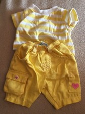 Puppen Klamotten Gelb