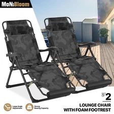 2x Zero Gravity Chair Foldable Beach Lounge Reclinable Patio Chair Sleeping Cot