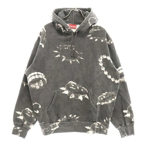 Sweat à capuche à col clouté SUPREME 20AW pull sweat à capuche noir