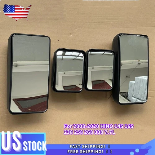 FOR 2008-2020 HINO 145 165 238 258 268 338 7.7L Left + Right Side Door Mirror US