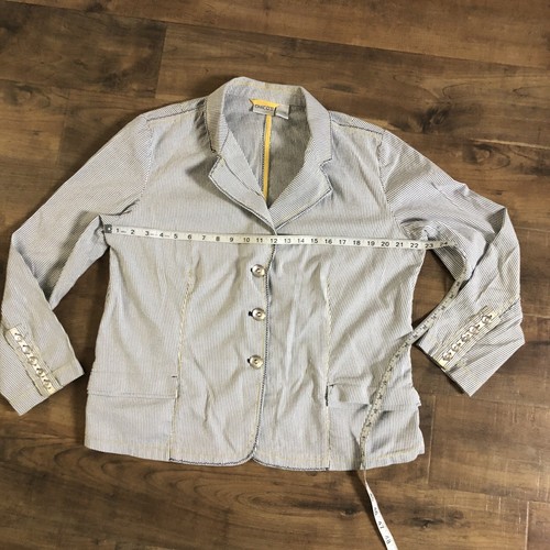 Chico's Seersucker Striped Yachtie Blazer Jacket, size 3 - Picture 5 of 7