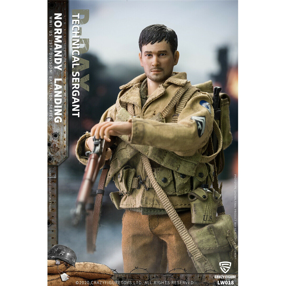 CrazyFigure 1:12 LW018 WWII US Rangers Normandy Landing