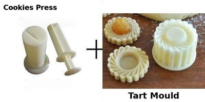 Cookie Mold Set with Pineapple Jam Tart Plunger and Cutter