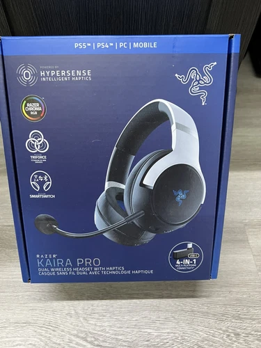 Razer Kaira Pro Wireless Over-Ear Gaming Headset for Sony PlayStation 5 - White