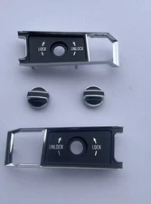 68-77 Corvette Door Lock Knob bezel + Lock Knobs 4 piece kit