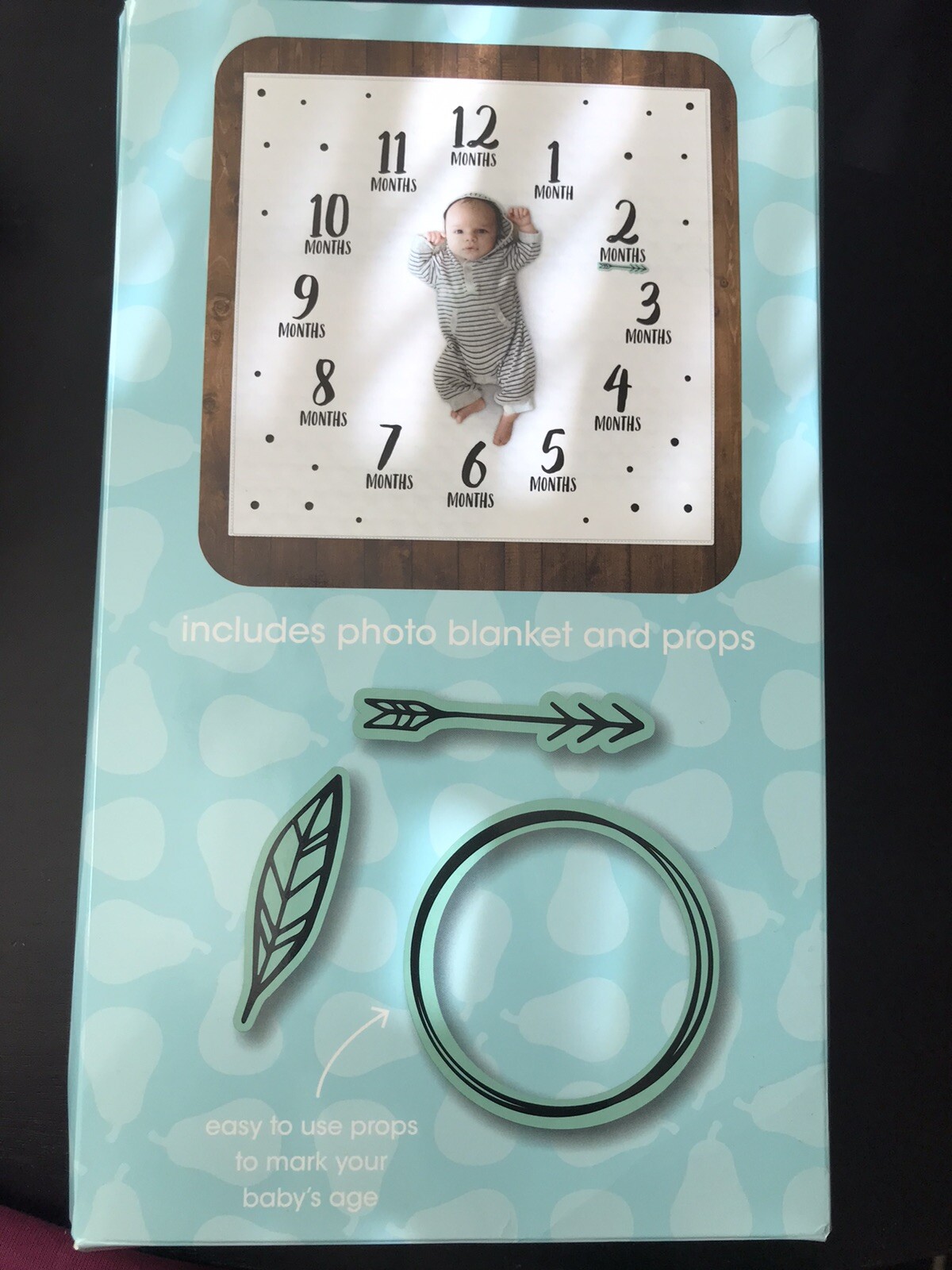 Pearhead Monthly Milestone Photo Blanket and Adventure Milestone