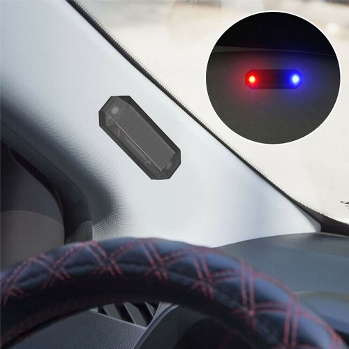 Solar Car Lights LED Flash Light Anti-theft Safety Warning Light Red & Blue - Picture 4 of 17