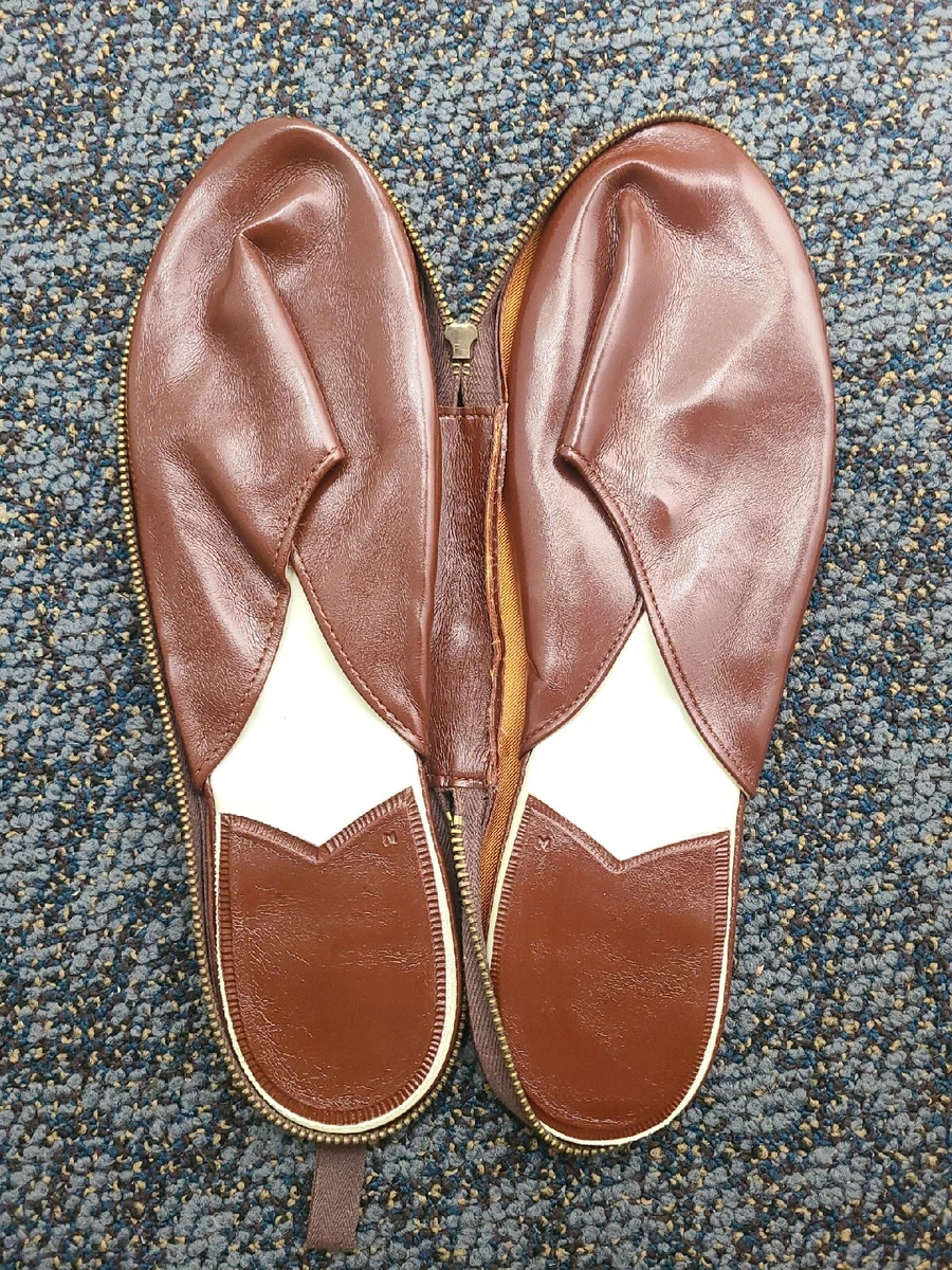 Vintage TopsAll Men s Travel Slippers Medium 10 11 Case Made in Japan Slip On