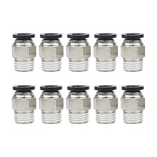 10 pcs Pneumatic Connector 1/4" Tube x 1/4" NPT Male Push to Connect Fitting