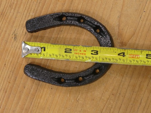 20 CAST IRON SMALL HORSESHOE 3" x 3 1/2" Horse Nick Nack LOT OF 20 BLACK COLOR - Picture 6 of 9