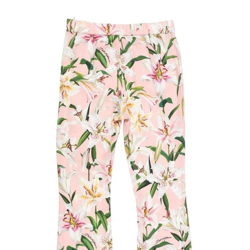 💐 NWT | Dolce & Gabbana | Girl's Size 7 | Light Pink Floral Pants 💐 - Picture 2 of 11