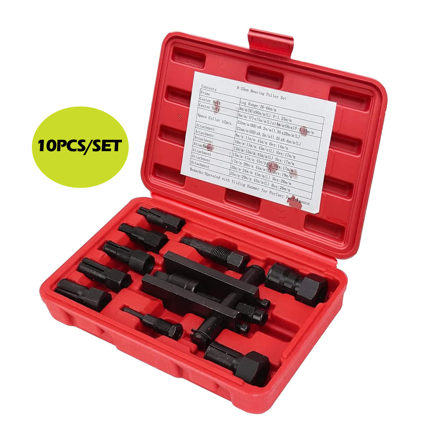 825mm Motorcycle Bearing Removal Tool 10PCS Motorcycle Bearing Puller