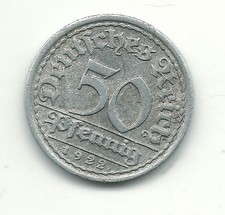 VERY NICE HIGH GRADE 1922 F GERMANY 50 PFENNIG-DEUTSCHES REICH-OCT084