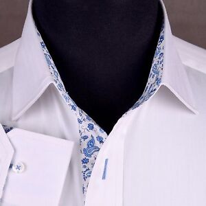  White  Herringbone  Formal Business Dress  Shirt  French 