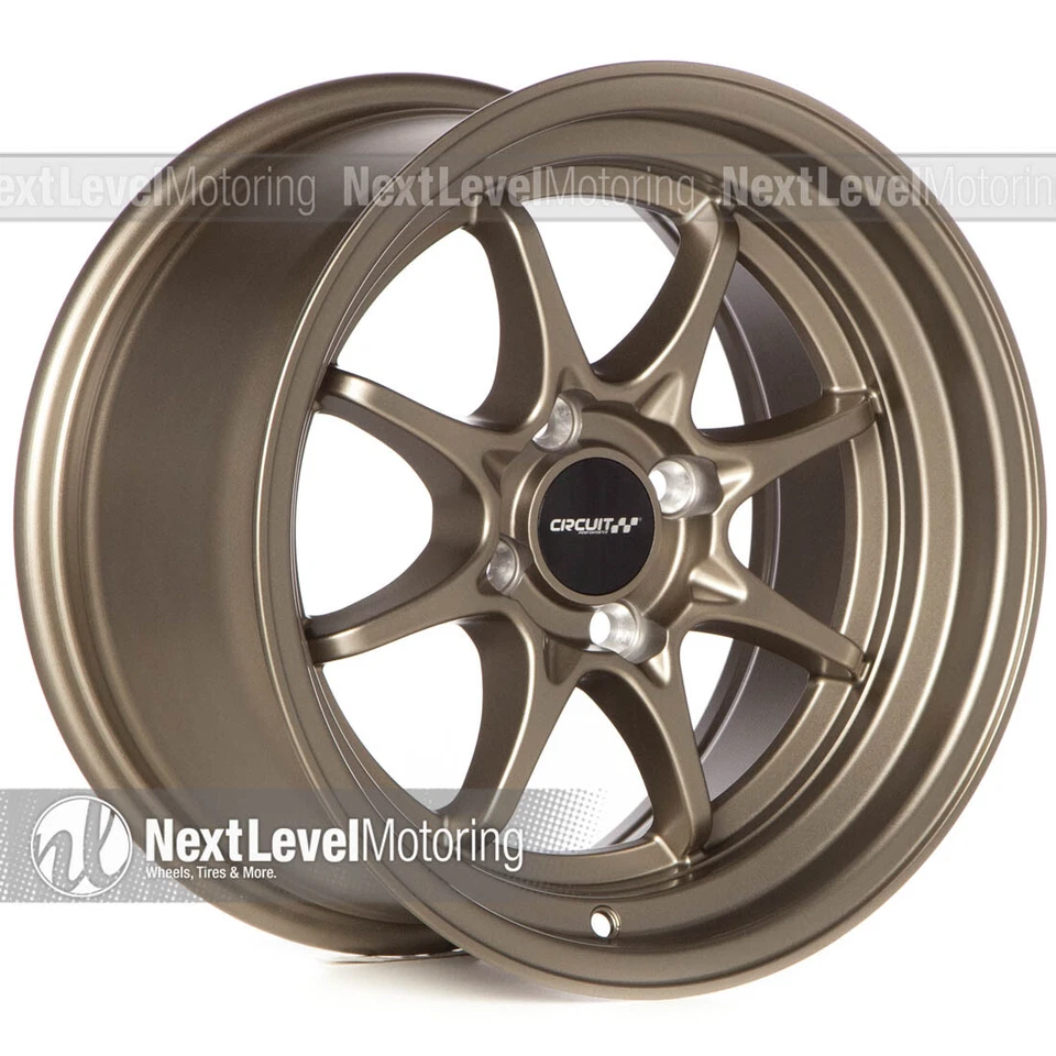 CIRCUIT PERFORMANCE CP40 15x8 4x100 +25 FULL FLAT BRONZE WHEELS (SET OF 4) - Image 3 of 4