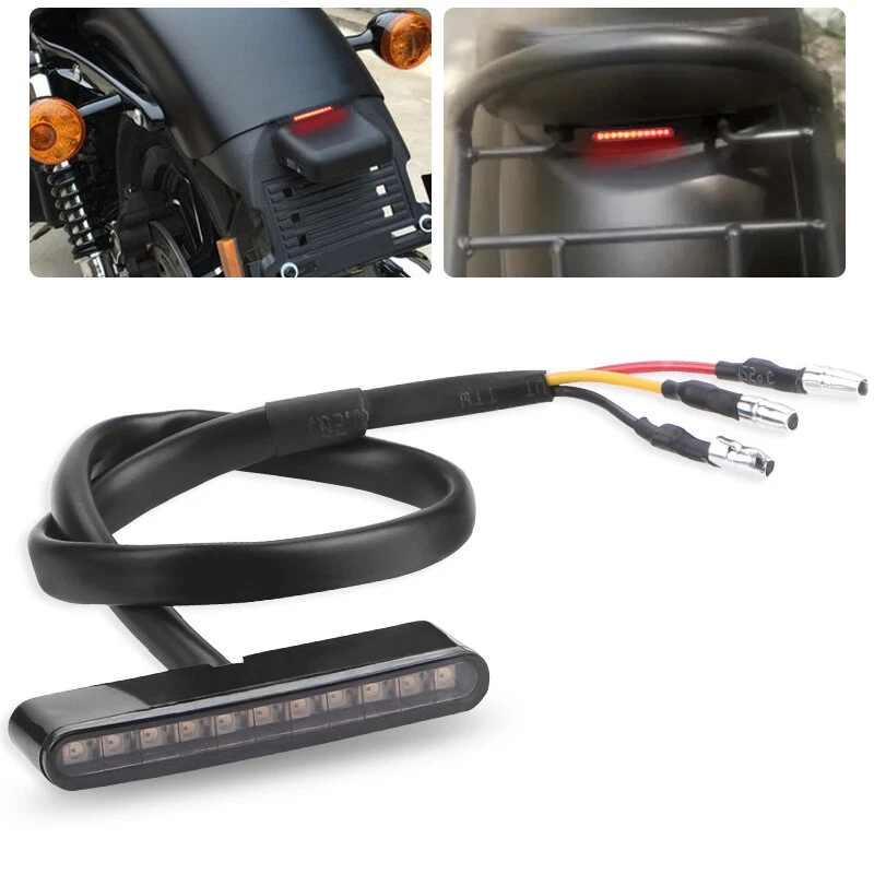 12V Mini LED Motorcycle Tail Light Dirt Bike Rear Running Stop Brake Bright Lamp - Image 2 of 4