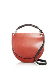 Marni Leather Halfmoon Shoulder Purse, Coffee Color Vitello Leather