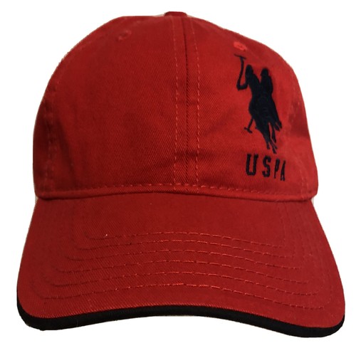 US Polo Assn Hat Strapback Cap Red USPA 