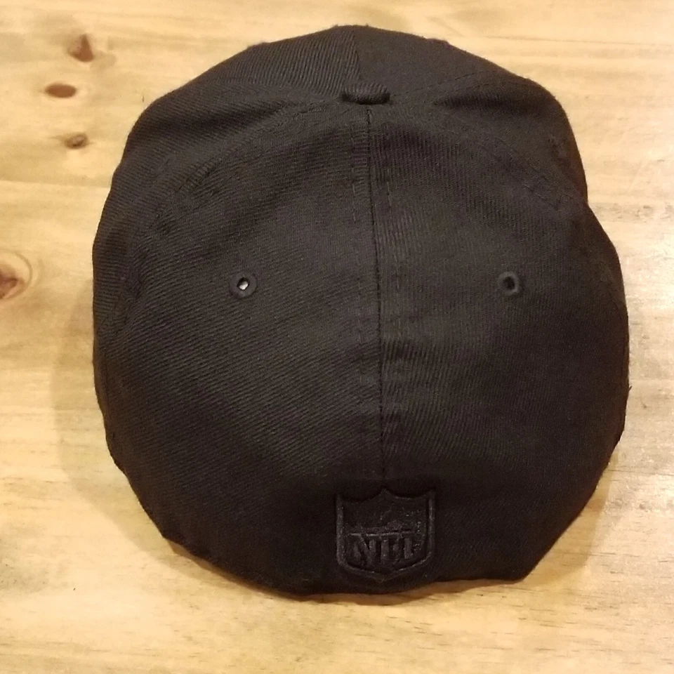 Gorra de los Arizona Cardinals New Era talla 7 1/2 negra sobre logotipo negro NFL 59Fifty Foto 3 de 4