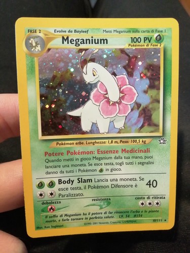 Pokemon Meganium 10/111 Neo Genesis Rare Holo Ita