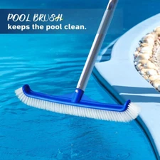 17 Inch Pool Brush Head - Versatile Cleaner for All Pool Types | Portable Design
