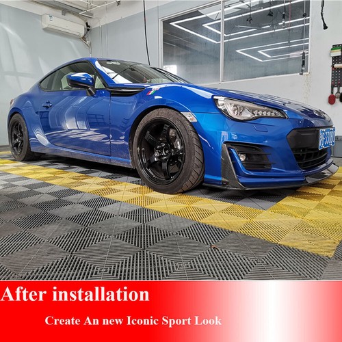 For Subaru BRZ Coupe 2017-2021 Carbon Fiber Front Bumper Lip Spoiler Splitters - Picture 5 of 15