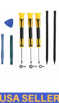 Security T6 TR8 TH10 Torx Bit Screwdriver Open Pry Repair Tool Kit For PS4 XBOX