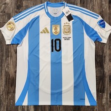 2024 Adidas Argentina Home Soccer Jersey Lionel Messi Men XL Copa America Miami