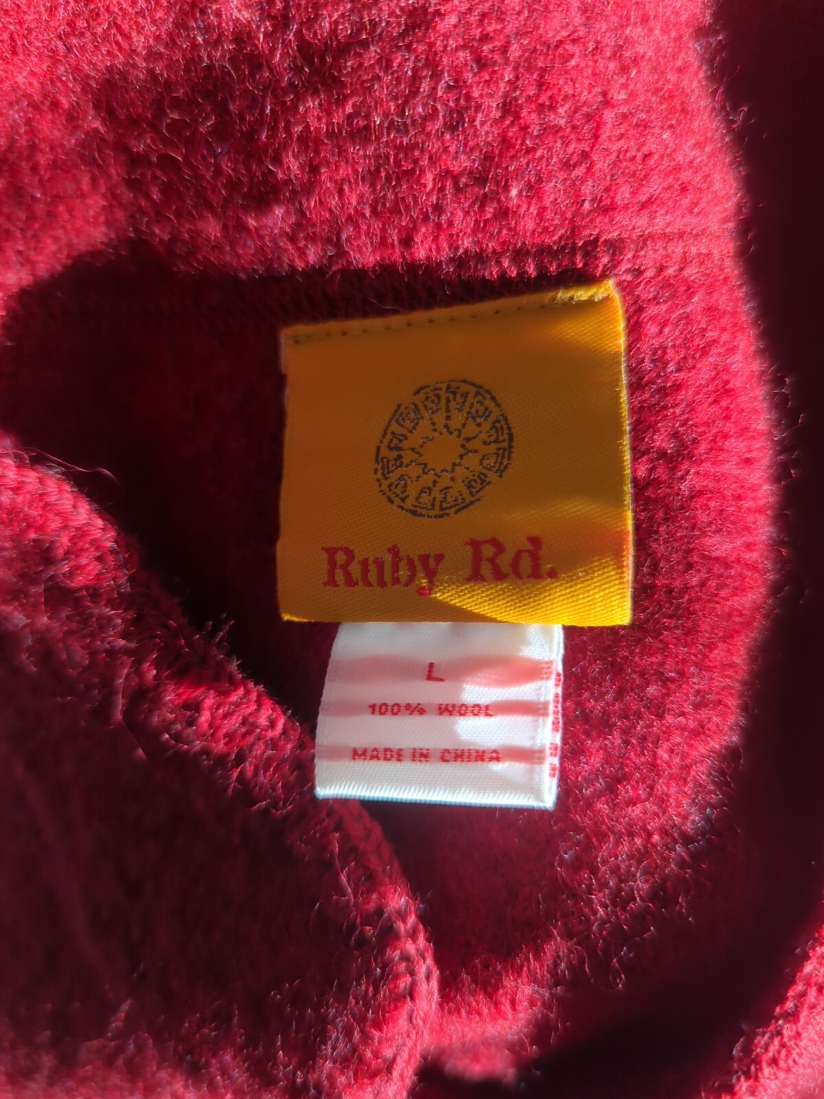 Ruby Rd Womens Jacket Size LargeRed Wool Patch Po… - image 6