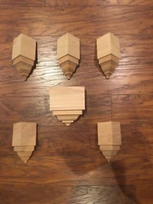 Crown Molding Corners Solid Oak SPECIAL LISTING OF 6 Blocks For 3 5/8”