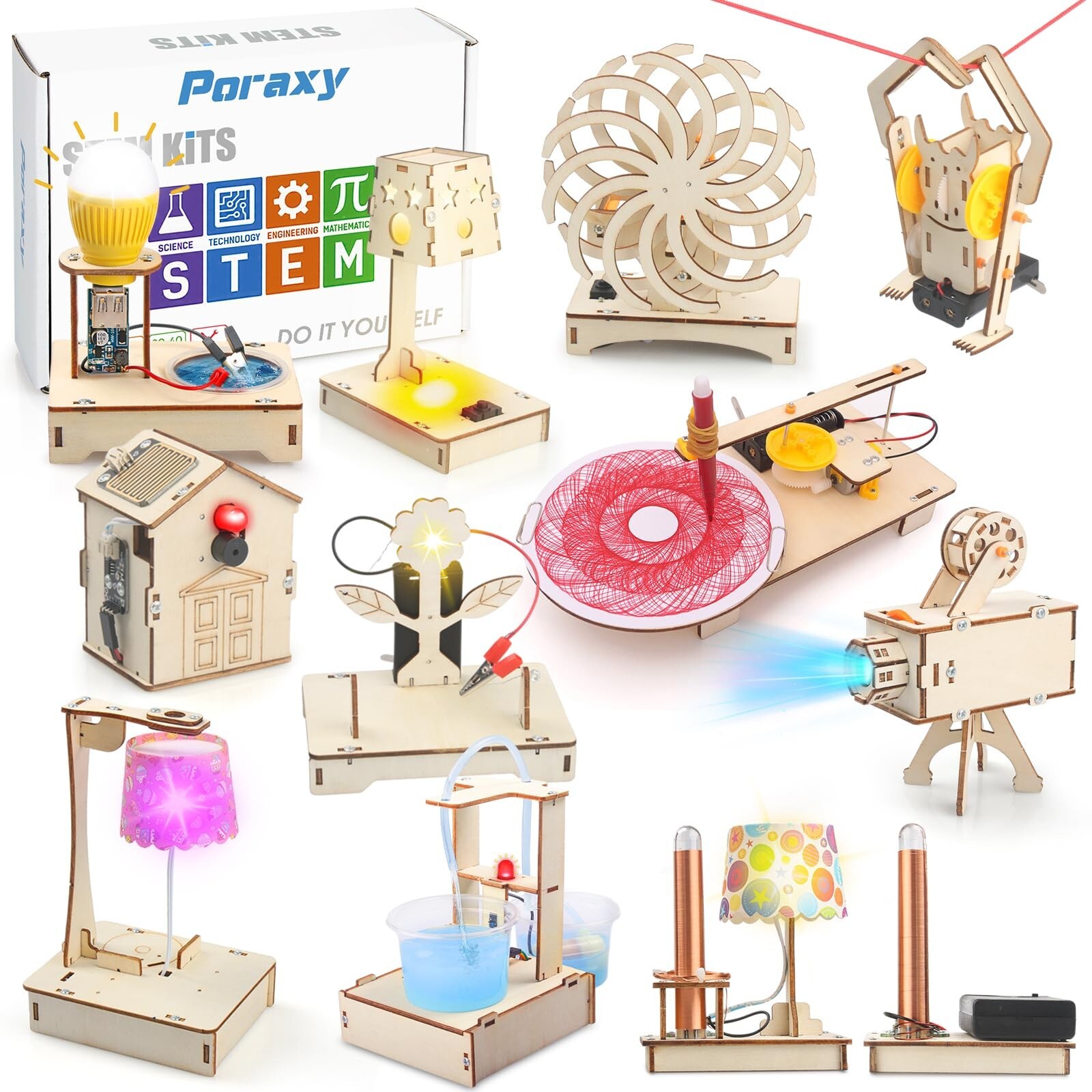 11 Set STEM Kits for Kids 8-10-12, Toys for Ages 8-13, Gifts for 8 9 10 11 12...-image