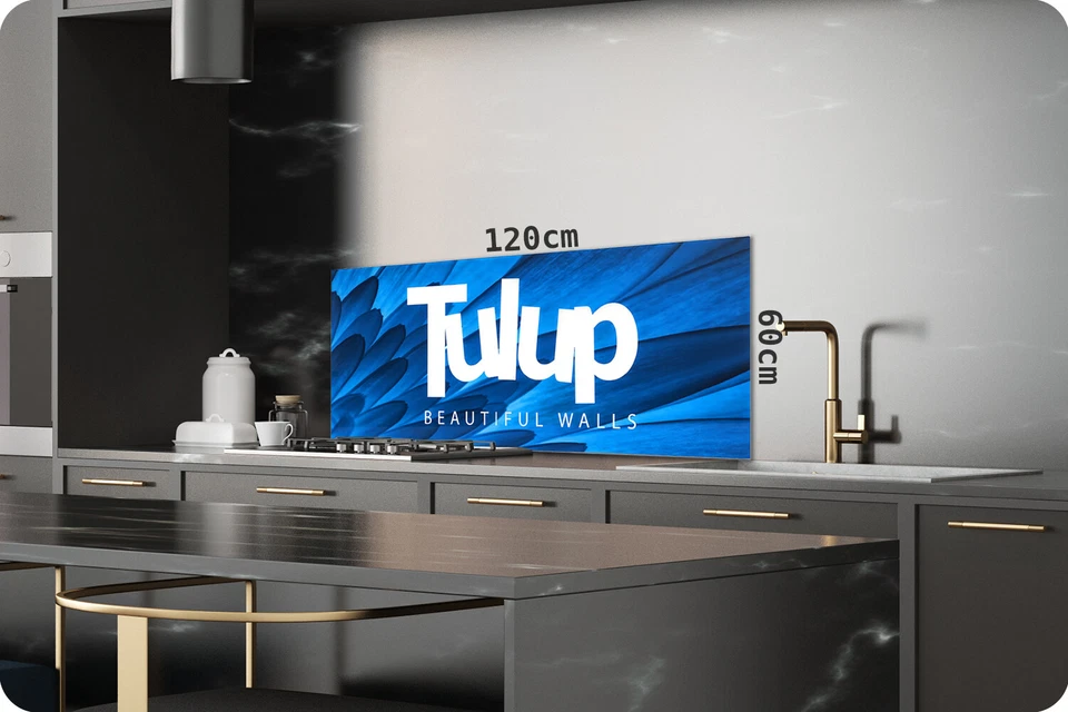 Tulup Panel de vidrio 120x60 cm protector Dragones de colores japoneses - Imagen 3 de 4