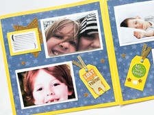 Tooth fairy Scrapbook pages, Premade Toothfairy Pages, Tooth Scrapbook Layouts