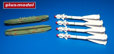 MW22 PLUSMODEL AL4015 MISSILE R-60 WITH DOUBLE LAUNCHER ACCESSORIES  1/48