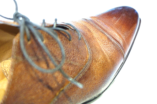 Pre Owned Kenneth Cole Cognac Brown Cap Toe Oxford Shoe 11 - Picture 5 of 5
